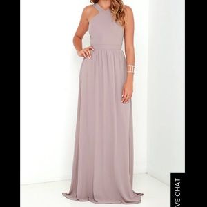 Taupe Maxi Prom Dress